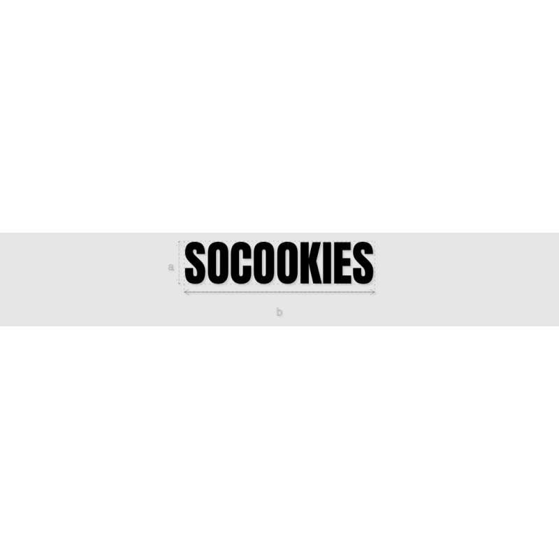 Découpe de lettres : "SOCOOKIES"