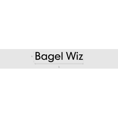 Découpe de lettres : "Bagel Wiz"