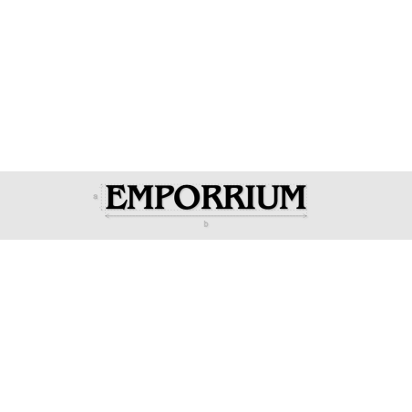 Découpe de lettres : "EMPORRIUM"
