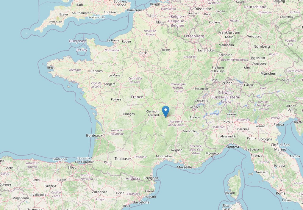 Carte France — Enseigne 42, Sail-sous-Couzan (42)